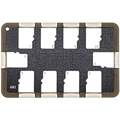 Extrem Kompaktes Speicherkartenetui Aufbewahrungsbox im Kreditkarten-Format fuer 10 x MicroSD – grau - 3