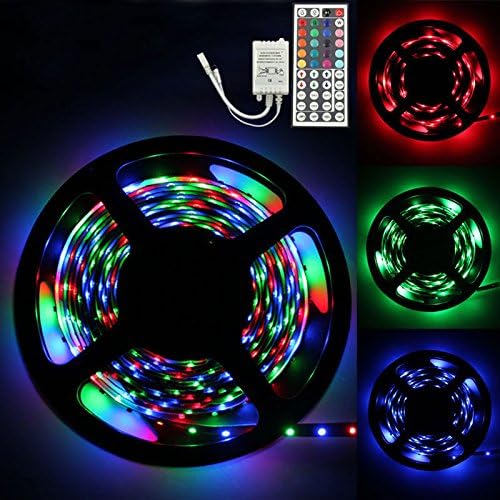 ClodeEU 5M RGB 3528 300 Led SMD Flexible Light Strip Lamp+44 Key IR Remote Controller
