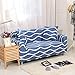 Produktbild Ericcay Elastische Sofa Abdeckung Mit Blumenmuster 2 Sitzer Sofabezug Protektoren Unikat Haus Möbel Vintage Simplicity Sofaschonbezug Schutz (Color : Hellblau, Size : 1 Seat)