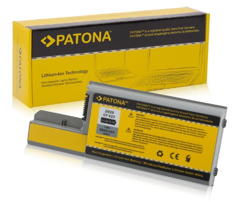 PATONA Laptop Akku für DELL Latitude D531 | D531N | D820 | D830 - Precision M4300 | M65 - [ Li-ion; 6600mAh; schwarz ]