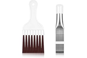 WHYCNJL 2 szt. Szczotka do czyszczenia klimatyzatora, szczotka do czyszczenia klimatyzatora, środek do czyszczenia płetw, metalowe narzędzie do naprawy chłodnicy