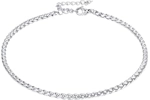FaithHeart Chaine de Cheville Femme,Bracelet de Pied Plaqué Or en Acier Inoxydable,Maille Figaro/Cubaine-Cheville Chaine Ajustable 20 à 27 cm,Bijoux de Plage Été Vacances pour Femmes Hommes Filles