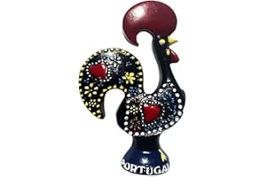WEDAREGO Portugal 3D Coq Aimant Réfrigérateur Souvenirs À La Main Résine Magnétique Autocollants À La Maison Cuisine Décoration, Portugal Aimant Réfrigérateur Collection Cadeau