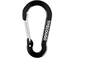 TITECOUGO Ultra-Light Nonlocking Carabiner, Aluminum Alloy D-Ring High Strength Key Chain Clip Hook