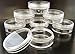 5x 20mL EMPTY PLASTIC JARS POTS w/ CLEAR SCREW LIDS for Powders/NailArt/Glitter/Make Up/Cosmetic/Travel/Creams