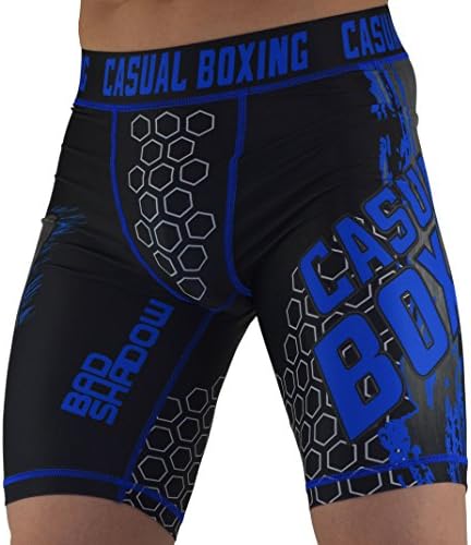Casual Boxing Bad Shadow Men's compression Shorts black Noir/bleu/gris Size:FR : XL (Taille Fabricant : XL)