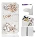 Produktbild fitmore LG L90 Dual D410 Hülle, Ultra dünn PU-Leder Strass Diamant Stoßfest Schutzhülle Hülle Glitzer Bling Sparkles Schale Case