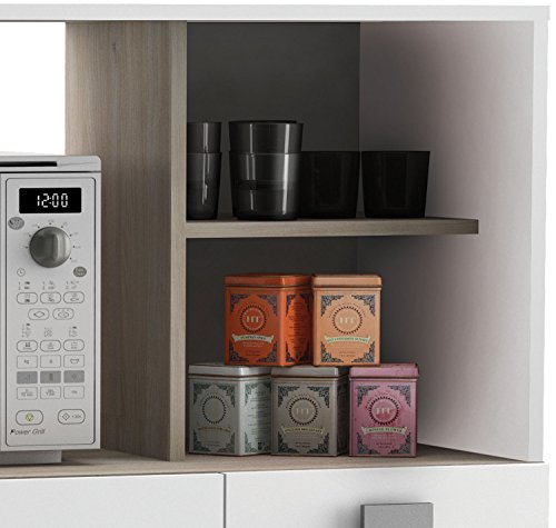 habeig Küchenschrank 146 weiß Küchenregal Küchenmöbel