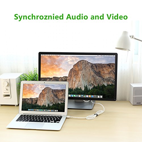 UGREEN 2m Mini Displayport auf Displayport Adapterkabel Mini DP Stecker zu DP Stecker für MacBook, MAC, MacBook Pro, MacBook Air usw Weiß - 2