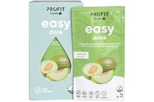 PR PROFIT PROFIT - Easy Drink Melón- Bebida instantánea con saborizante natural sin azúcares sabor Melón - Ideal para hidratarte y disfrutar de un refresco bajo en calorías - 15 sobres de 9 gramos