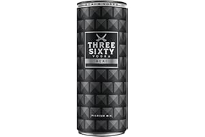 ‎THREE SIXTY THREE SIXTY VODKA & ACAI | PREMIX 330ml | Vorgemixter Longdrink in der Dose "to-go" | Geschmack: Vodka & Açai | 10% vol.