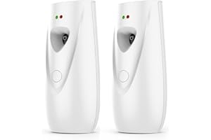 NUOFANY 2Packs Auto Air Freshener Spray Machine Free Stand or Wall Mounted Automatic Aerosol Spray Dispenser Adjustable Aroma Machines are Widely Used in Bedrooms, Bathrooms, Offices