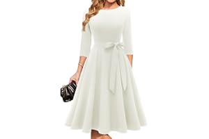 DRESSTELLS Velvet Cocktail Dresses for Women, Winter Holiday Dress, 3/4 Long Sleeves Party Formal Dress