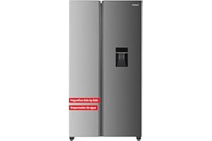 Corbero - Frigorífico Americano | CFSBSH735XWD | 439L | 177x91x59 | No Frost | Motor Inverter Silencioso | Dispensador de Agua y Twist Ice Maker | Inox