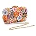 Produktbild YAN Hand Clutch Taschen Antik Blumensamen/Perlen/Pailletten Soft Clutch Abendtasche Exquisite Seed Bead Pailletten Blatt Abend Clutch Handtasche Geschenkideen