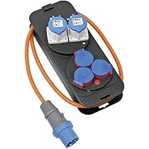 Distributore Corrente Portatile Brennenstuhl - 6 Prese CEE IP44, Cavo 2m | Per Esterno E Cantieri