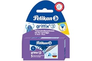 Pelikan Griffix Pack de 2 Etuis de 5 Cartouches d'encre Bleu pour Roller/KM5