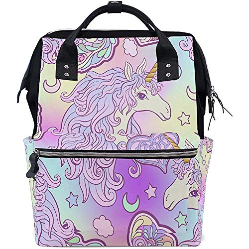 Preisvergleich Produktbild Jennifer Kiot Schmetterling Regenbogen Einhorn Wickeltaschen Rucksack Reisetasche