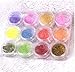 XICHEN® 72PC nail art glitter powder dust tips decoration Mixing device includes a plurality of types