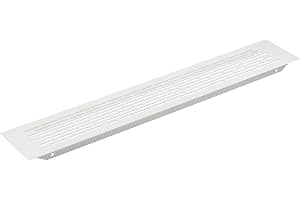 GTV – rost W80, rundad, 80 x 480, vit – ventilationsgaller av aluminium