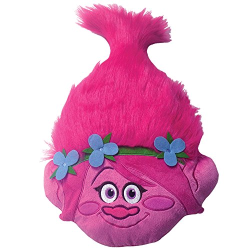CTI 044405 Trolls Poppy Head 3D Kissen, Polyester, Rosa, 54 x 33 x 11 cm