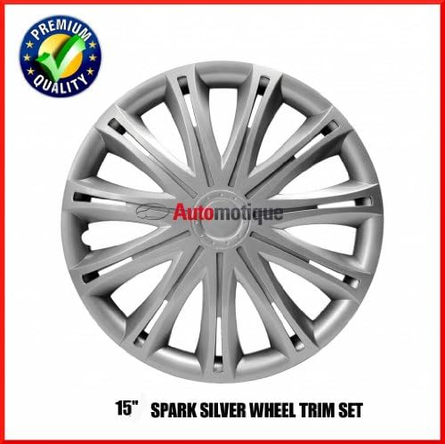 KIA RIO 01-05 15" LUXURY WHEEL TRIM HUB CAP SET SPARK BRAND NEW