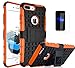 Produktbild ISENPENK Apple iphone 7(2016) Hülle,Ultra Slim TPU+PC Silikon Tough Rugged Dual-Layer Hardcase with Built-in Kickstand Schutzhüllen Wasserdicht Shockproof Anti Slip Protection Thin Tasche für Apple iphone 7(2016) 4.7Zoll-[orange]+Panzerglas Folie Displayfolie Displayschutzfolie