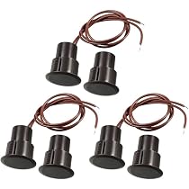 10 Paia Sensori Magnetici Per Porte/allarme MC-38 &ndash; Montaggio Superficiale, Cablato, NC, 24V