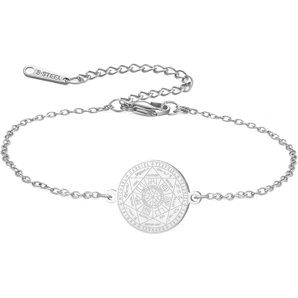 Bracciale Regolabile VASSAGO Con Cubo Di Metatron – Gioiello Amuleto In Acciaio E Perline Colorate - 4