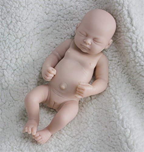 TERABITHIA 10 Zoll Unbemalt Blank Wiedergeborene Baby Puppe Kit Soft Ganzkörper Silikon Puppe Gliedmaßen und Körperteile