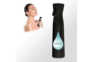 AVIDA ZEN Spruzzino Nebulizzatore Piccolo Portatile [ 300ml Nero – Alta Qualità ] Bottiglia Spray vuota per acqua – Vaporizzatore uso diverso: rinfrescare il viso, acconciatura, innaffiare piante… (300 Nero)
