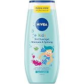 Nivea Kids 3'&uuml; 1 arada duş jeli, şampuan ve sa&ccedil; kremi, sihirli elma kokulu &ccedil;ocuklar i&ccedil;in bakım ve temizlik, ekstra yumuşak, s