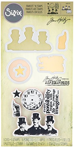 Sizzix Framelits Die Set with Stamps Possibilities by Tim Holtz (5 Pack)