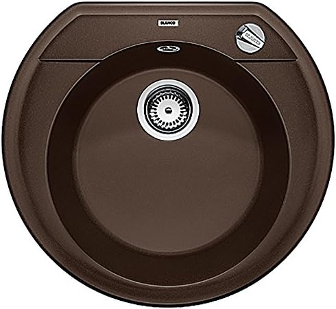 Blanco Round Oval 45 Kitchen Sink Silgranit PuraDur, Brown, 515665