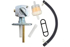 AISEN Kraftstoffhahn Benzinhahn Schalter mit Benzinschlauch Benzinfilter für DT125 DT125R DR200 DR250 RD350 XT600 Benzintank