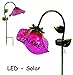 Produktbild LED Solar Leuchte " Blume " - Glockenblume - incl. Name - rosa pink - Licht - handbemaltes Glas - Garten Wetterfest für Außen - Laterne Gartenleuchte Außenbeleuchtung - Gartendeko Solarleuchte Solarbetrieben - Solarblume