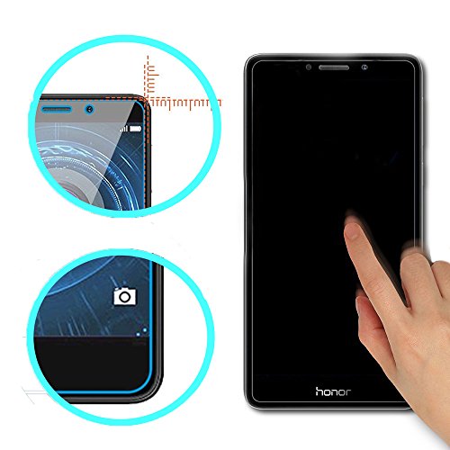 Honor 6x Schutzfolie, Acelive Gehärtetem Glas Panzerglas Displayschutzfolie Folie für Huawei Honor 6x (Bewusst Kleiner Als Das Display, Da Dieses Gewölbt Ist) - 2
