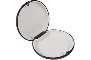 Annhua Retainer Case Slim Partial Denture Box with Magnetic Closure, Dental Retainer Box with Silicone Textured Liner, False Teeth Container for Household| Travel| Office - Black