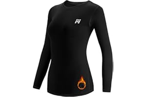 MEETWEE Damska koszulka termiczna z długim rękawem Koszulka Kompresja bielizna Sport T-Shirt Baselayer Racing Jazda Na Rowerze Fitness