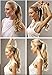 S-noilite® Clip in Pony Tail Hair Extensions Wrap Around Ponytail Curly Hair Extension Piece 17 inches (17 inches, Ash Blonde mix Bleach Blonde)