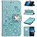 Price comparison product image MeganStore For Iphone XS Max Case, Book-Style Wallet Case, Glossy Design Leather [Folding Stand] [Card Slots] [Magnetic Closure] with Diamond Butterfly for Apple For Iphone XS Max green