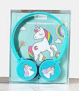 Prezzie Villa Unicorn Wired Over the Ear Headphone with Mic (Multicolour)