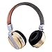 Produktbild Kabelloser On-Ear Bluetooth Kopfhöre mit Mikrofon, OXOQO Stereo Over Ear Headset für iPhone, Notebook, iPad, Desktop-PC, PSP, MP3 (Gold)