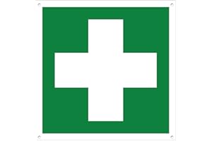 pubblimania Cassetta Pronto Soccorso Cartello | 3 mm di spessore Emergenza e sicurezza in alluminio composito metallo (cm 14,5x14,5) (Pronto Soccorso)
