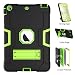 Produktbild iPad Mini Case, iPad Mini 2 Case, iPad Mini 3, uzer (Heavy Duty stoßfest Anti-Rutsch Silikon High Impact Resistant Hybrid Drei Schicht Armor Schutzhülle mit Ständer für iPad Mini 1/2/3, Schwarz/Grün