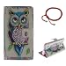 Produktbild GOCDLJ PU Hülle per Samsung Galaxy Note Edge N9150 Muster, Ultra Slim Leder Flip Cover Tasche Ledertasche Handytasche Pattern Buchstil Handyhülle Protective Case Etui Bumper Schale Wallet vollständig schützende mit Magnetverschluss Ständerfunktion ID Karte Slots Pouch Soft Silikon Backcover Rückseite shell kunstlederhülle Schutzhülle für Samsung Galaxy Note Edge N9150 + Chinesischer Stil Rote Armbänder Design Farbe Eulen