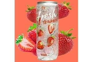 HEART FOR CARDS Packung - Fresh Drink 0.33ml - durchsichtige Dose + Heartforcards® Versandschutz (Strawberry, 24 Dosen)