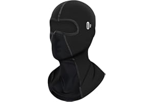 JINSIHU Kominiarka motocyklowa kominiarka sportowa ochrona przed promieniowaniem UV dla mężczyzn i kobiet, osłona szyi Balaclava UPF 50+, czarny, rozmiar uniwersalny