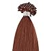 Beauty7 100% Remy Human hair Extension 200 strands Pre Bonded Tipped U tip/Nail tip Hair Extension Straight Hair Dark Auburn Hair Color (#33) 18'' 20''22'' 24'' 100g (20''(51cm))