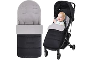 NAVESO Footmuff for Pushchair Universal, Universal Footmuff for Stroller, Pushchair Footmuff, Pram Footmuff, Universal Pushchair Footmuff Stroller Pram, Waterproof & Wind Resistant(Grey)